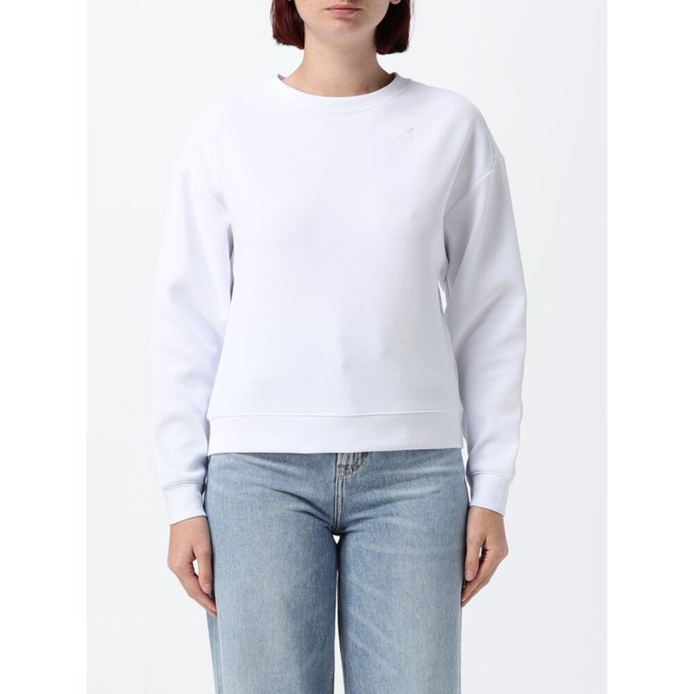 K-Way Slim Fit Interlock Fabric Crewneck Sweatshirt With Tone-On-Tone Logo